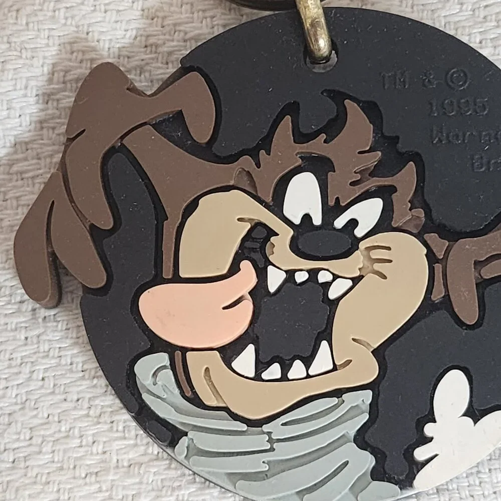 Looney Tunes PlastiColor Tasmanian Devil Warner Bros. 1995 Key Pals Keychain